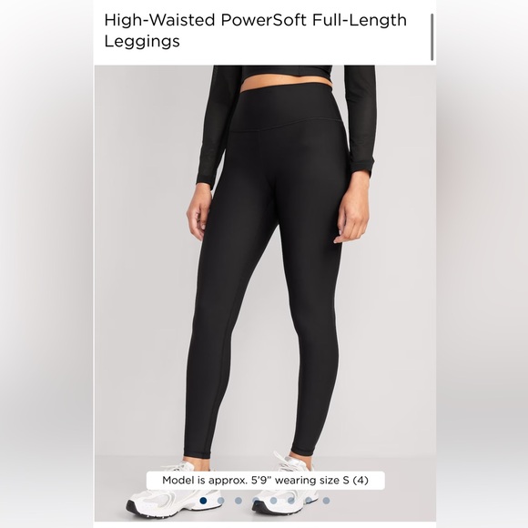 Old Navy Power Soft High Rise Leggings Gently Used! - Picture 1 of 3